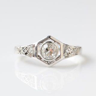 Vintage White Gold Diamond Ring