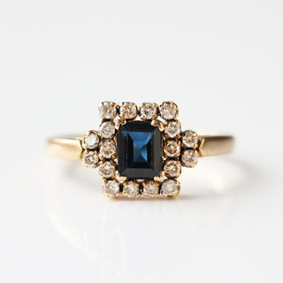 Vintage Gold Sapphire Diamond Ring