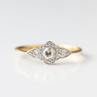 Vintage Gold Platinum Diamond Ring