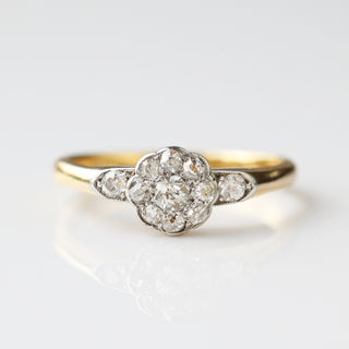 Antique Gold Diamond Cluster Ring