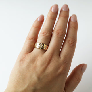 Vintage Old European Cut Diamond 18k Yellow Gold  Ring