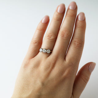 Vintage Diamond 18k Yellow Gold and Platinum Ring 