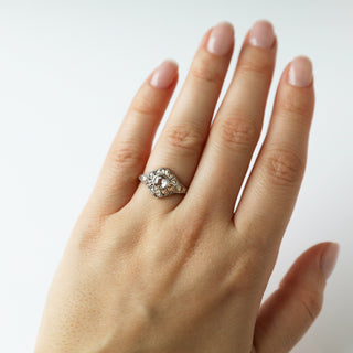 Carrie Elizabeth vintage rose cut diamond cluster ring
