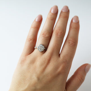 Vintage Diamond 18k Yellow and Platinum Gold cluster ring