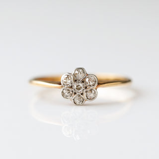 Vintage Diamond 14k Yellow Gold Ring - UK Size N