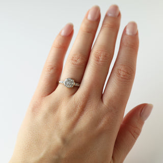 Vintage Diamond 18k Yellow Gold and Platinum Ring 