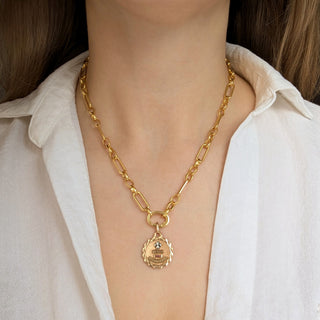 Solid Yellow Gold Ruby Love Token