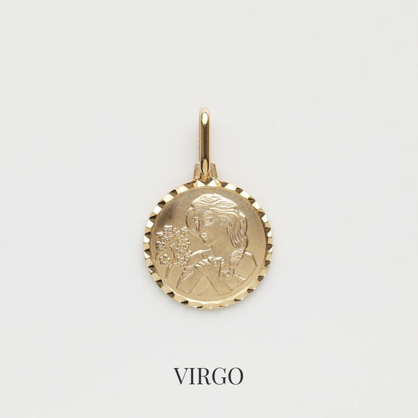 Treasured Zodiac Diamond Cut Pendant