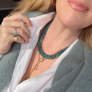 Carrie Elizabeth blue beaded necklace