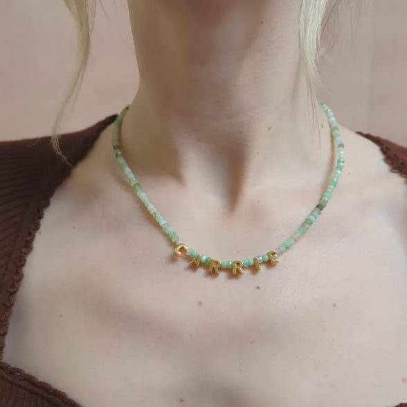 Custom Made Personalised Chrysoprase necklace