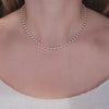 bobble chain necklace silver