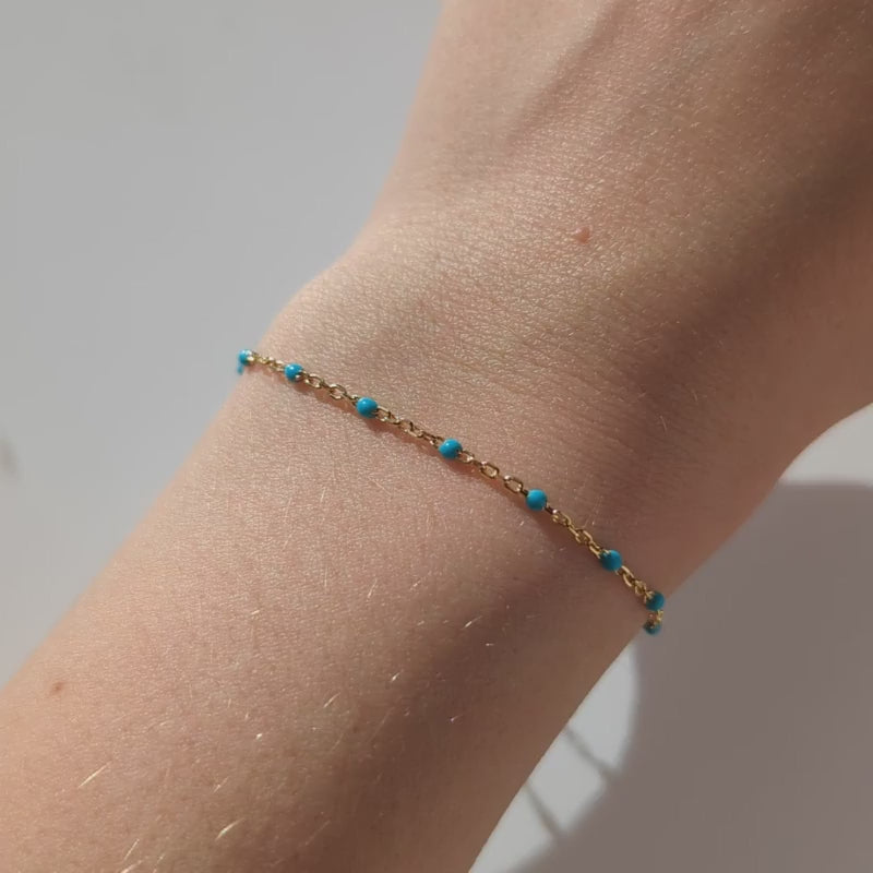 turquoise enamel bracelet 