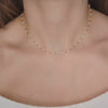 white enamel necklace gold