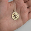 solid gold st christopher pendant for necklace