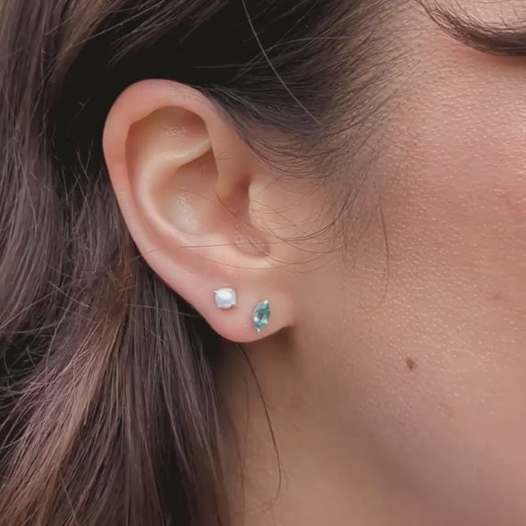 Mint Kyanite Marquise Stud Earrings