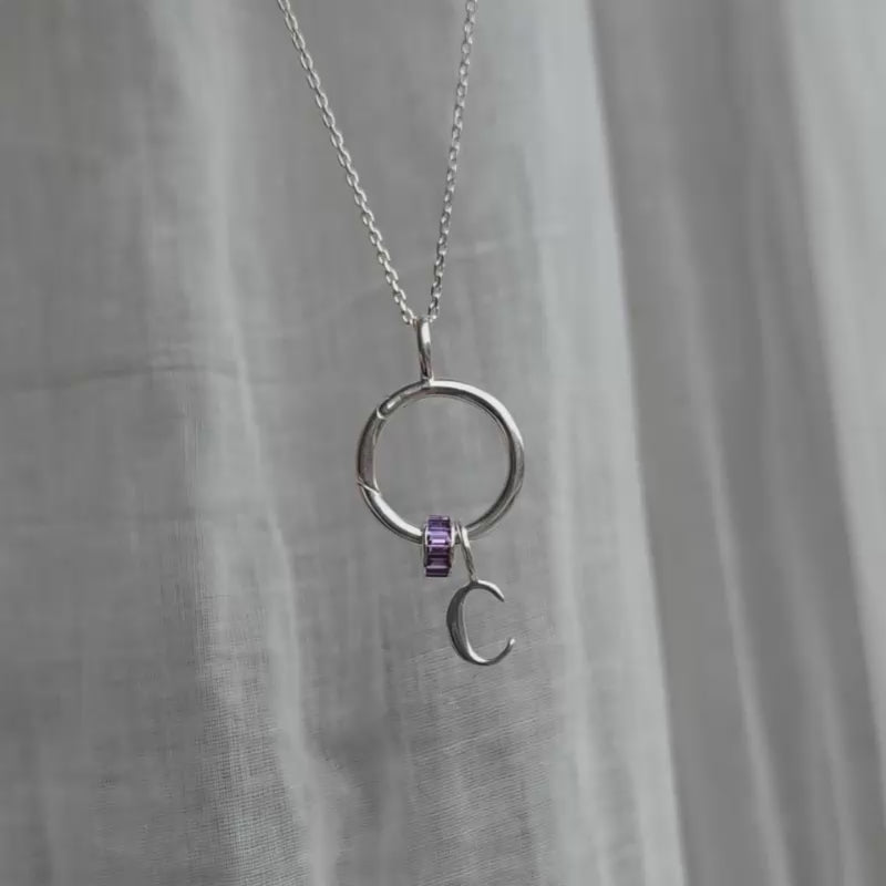carrie elizabeth sterling silver birthstone stacker