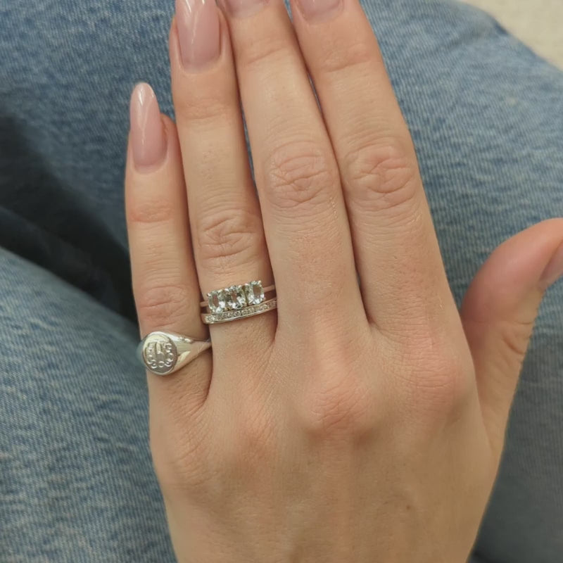 silver signet ring carrie elizabeth