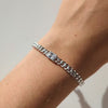 Silver curb link bracelet