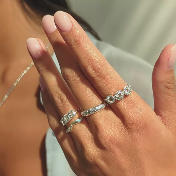 Aquamarine Ebb & Flow Ring