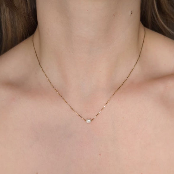 Pearl Solitaire Necklace