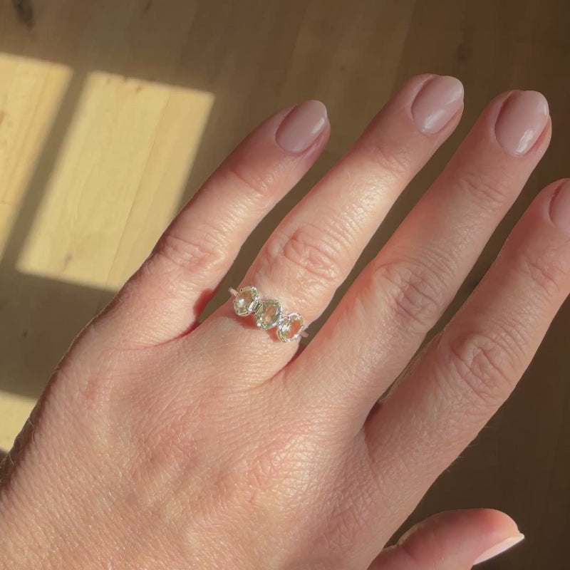 Carrie Elizabeth Louise Olive quartz ring