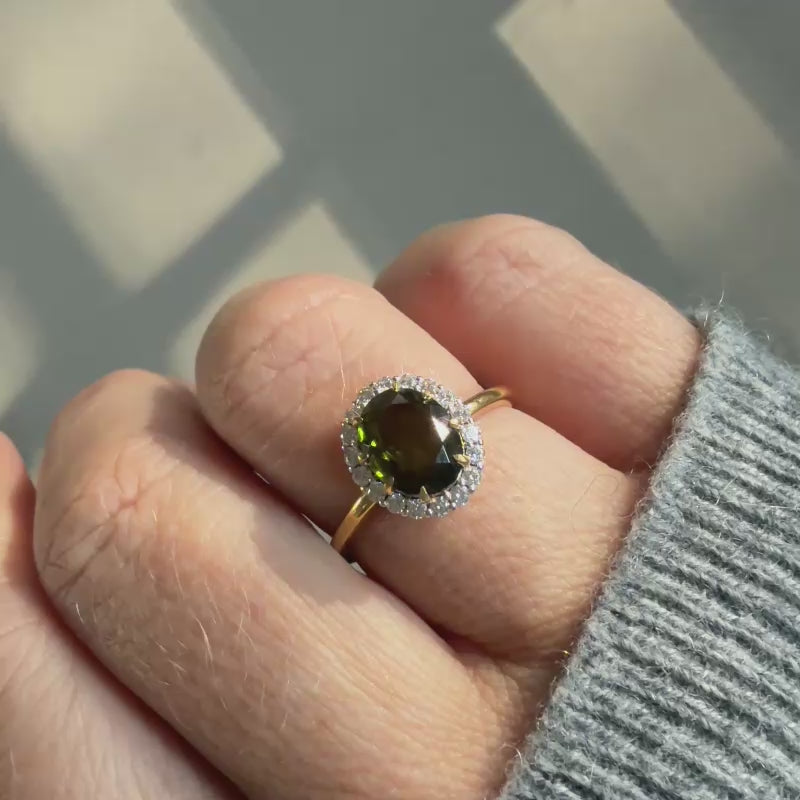 gold cluster ring evergreen