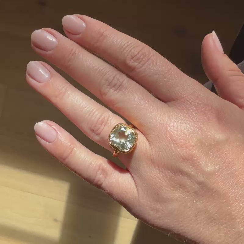 Green Amethyst dress ring