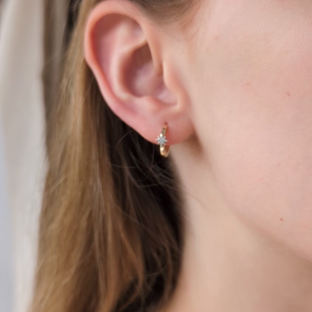 CZ Star Hoop
