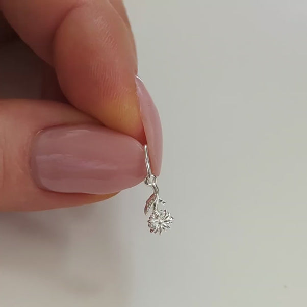 sterling silver flower charm