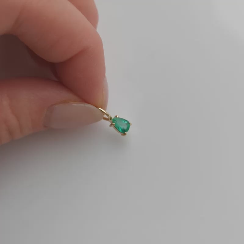 Emerald Pear Charm