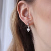 Sterling Silver heart drop earrings