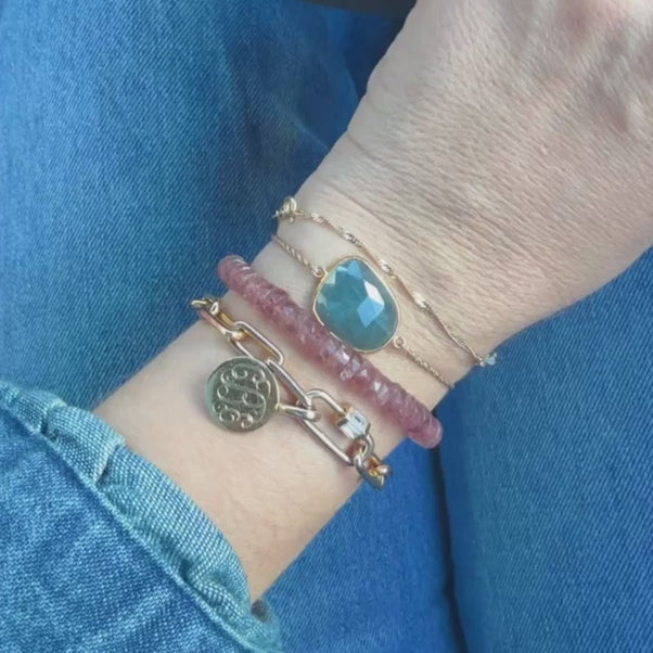 Beaded smokey Quartz bracelet