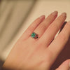 Emerald and diamond vintage ring