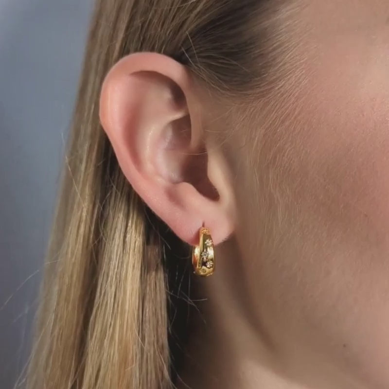 Organic Star Set Hoop