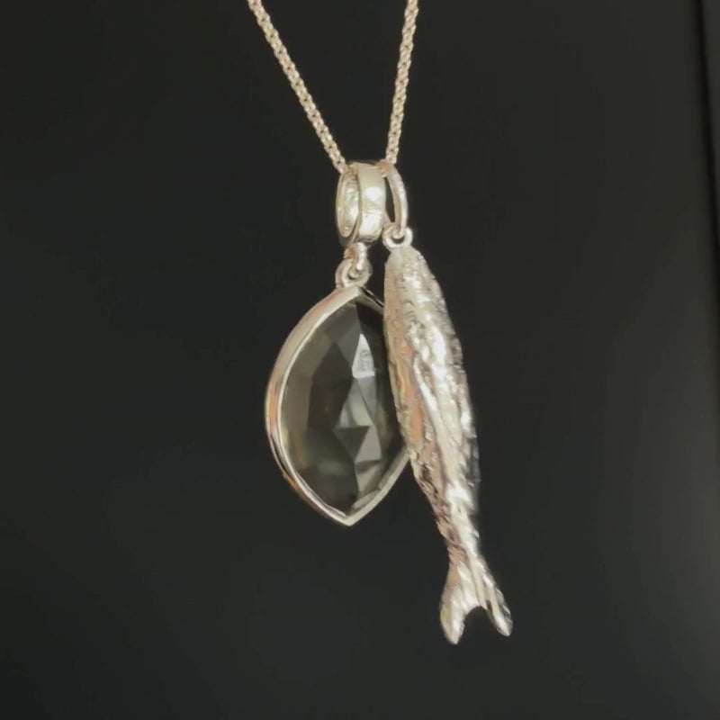 Molten Diamond Fish Pendant