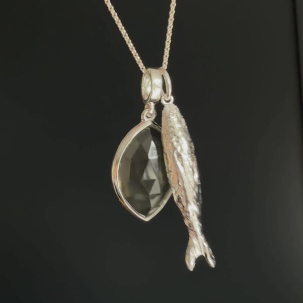 Molten Diamond Fish Pendant