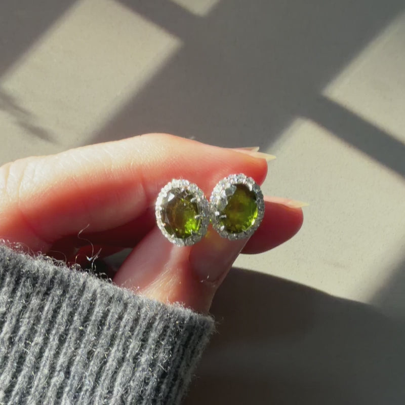 Lydia Millen Evergreen Vintage Gemstone Earrings