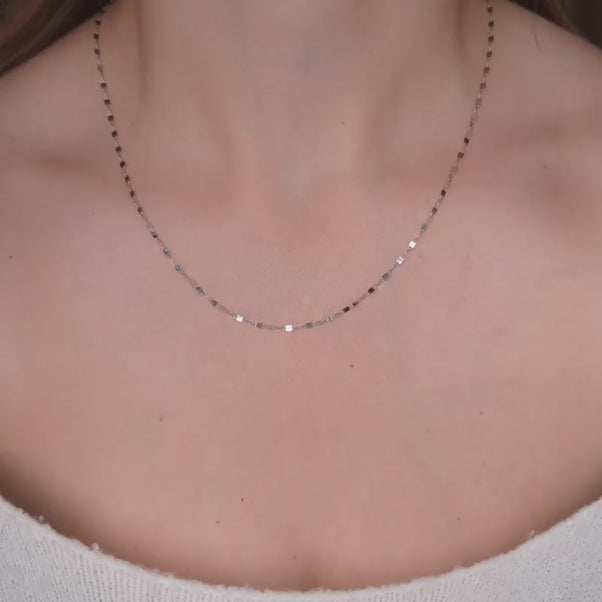 Sparkly White Gold Chain