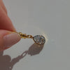 Pear Drop pendant on dog-clip