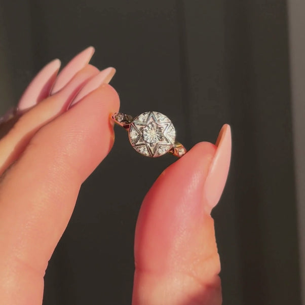 Vintage Star Compass Ring