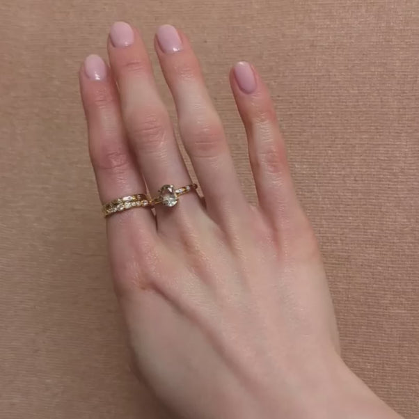 green amethyst starset ring gold