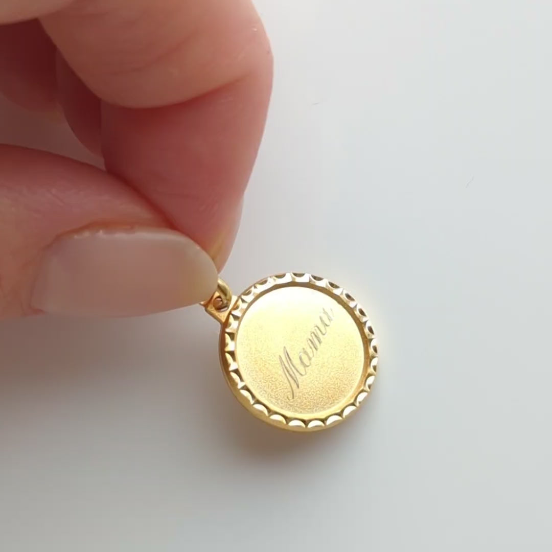 Engravable coin pendant