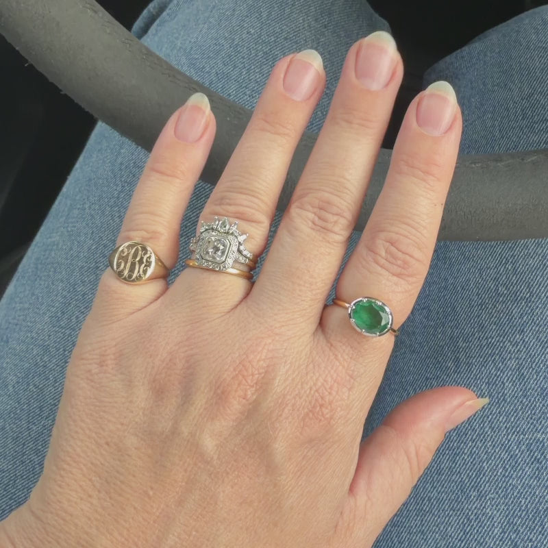 gold emerald ring