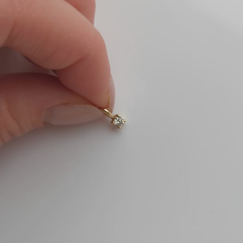 Diamond Solitaire Charm