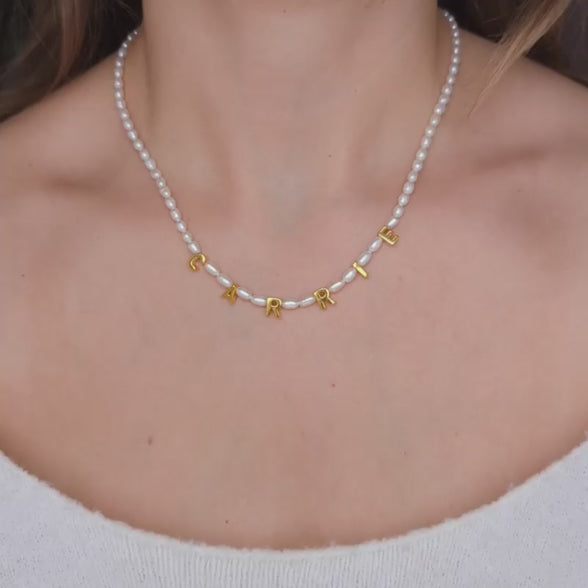 Custom Made Personalised Pearl Necklace