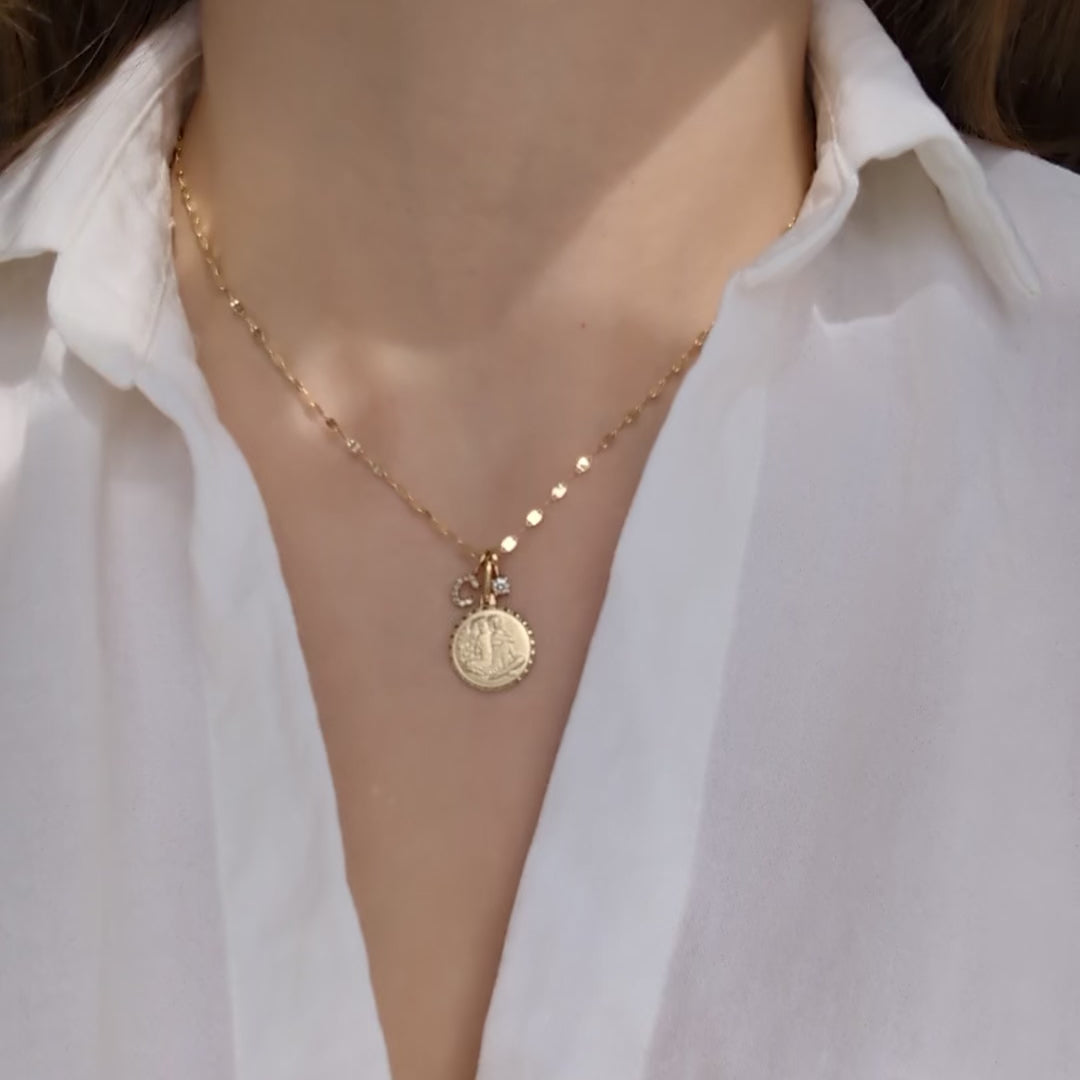 Zodiac Diamond Cut Pendant