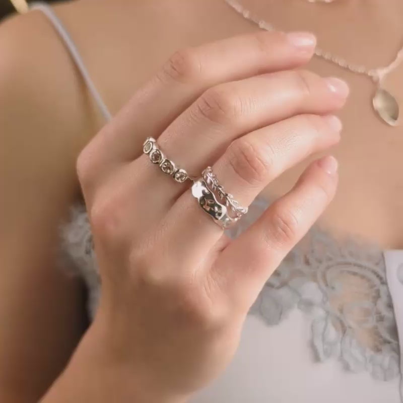 Lila Morganite Molten Ring