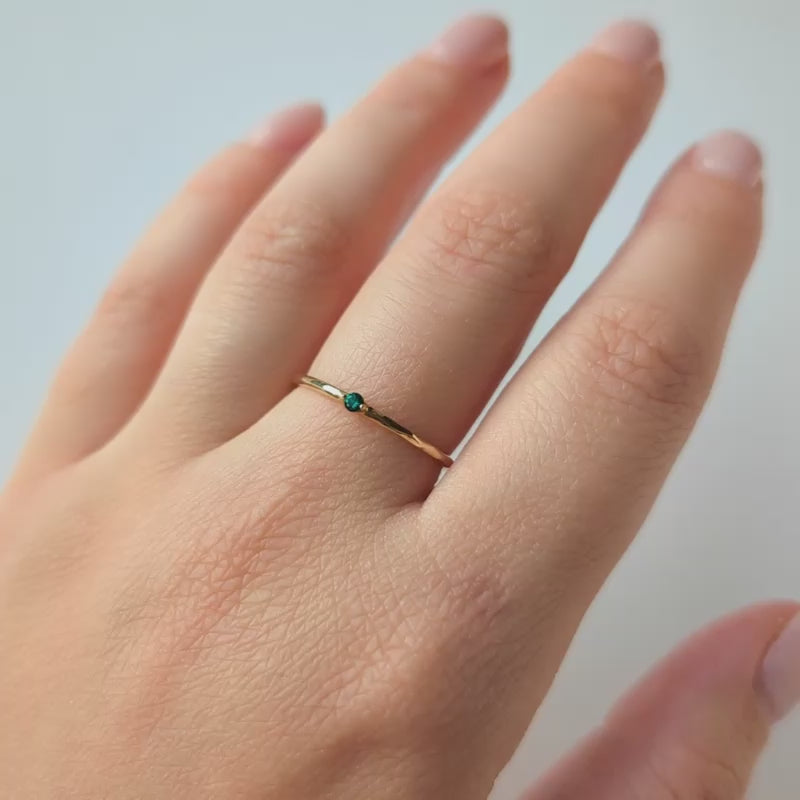 Romilly Emerald Stacking Ring