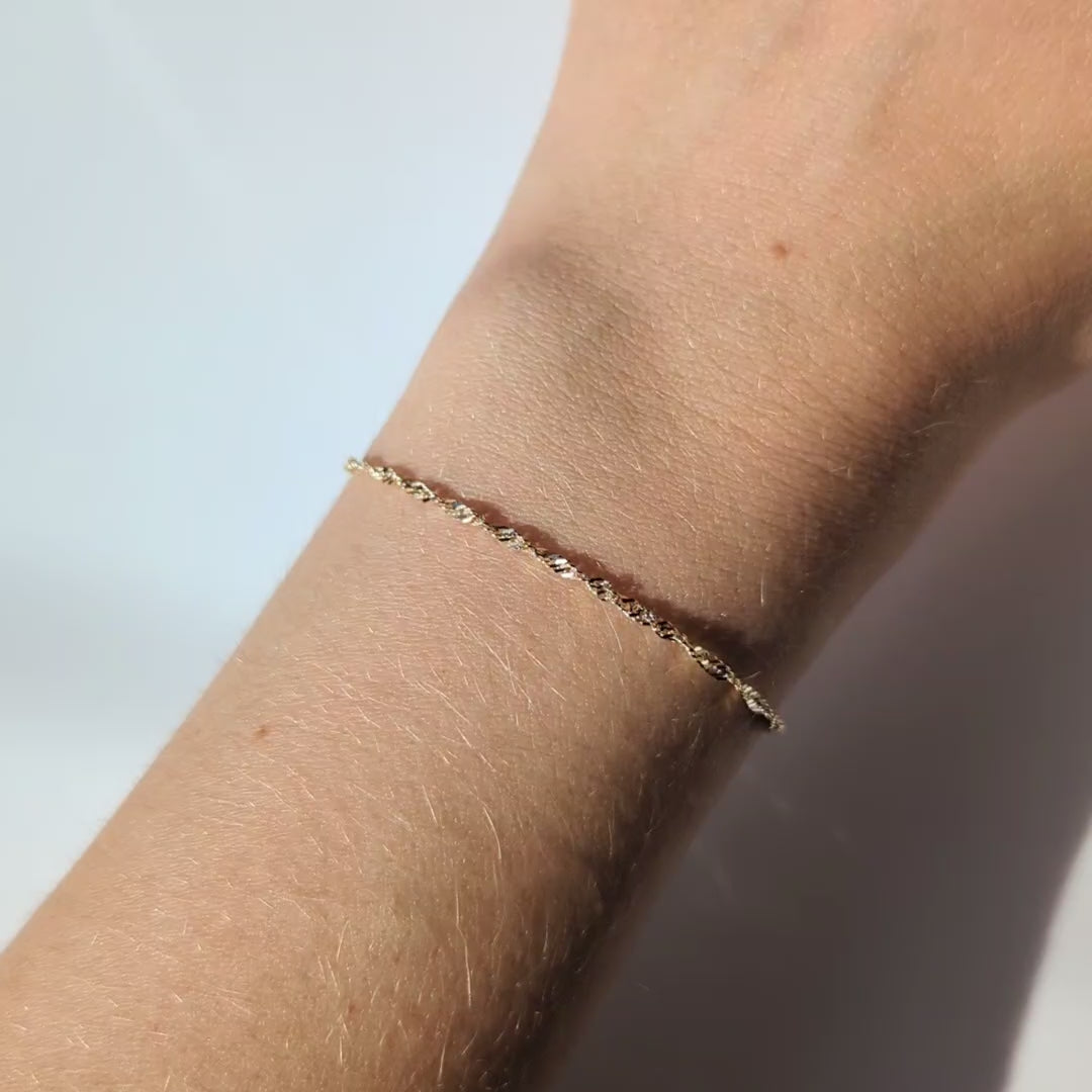 Solid Gold Singapore link bracelet