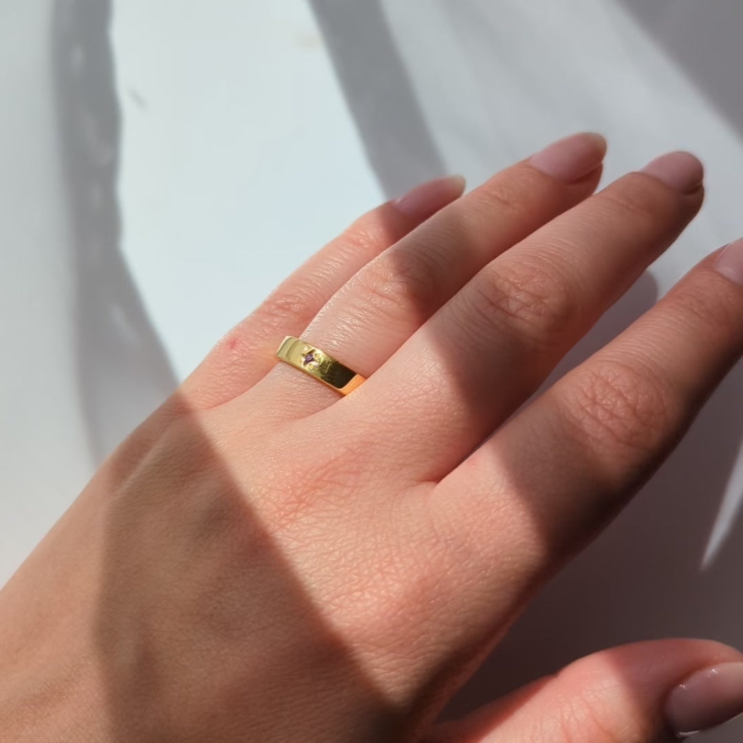 Zoe Sugg Intentions Ring in Gold Vermeil